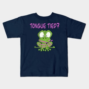 Cute Frog with his Tongue Tied Kids T-Shirt